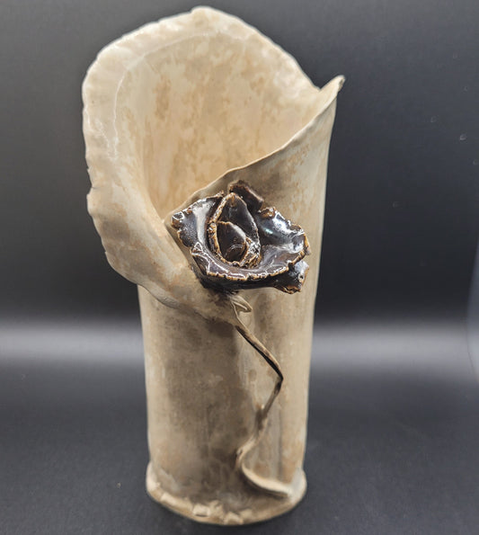 Vase Perséphone - Grès émaillé artisanal inspiration mythologie grecque vue de face