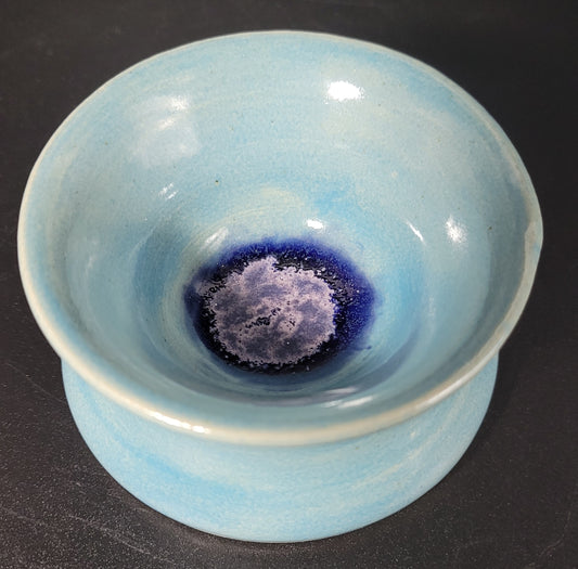 Vide-Poche Bleu Nuit Constellée - Grès émaillé bleu profond vue de face